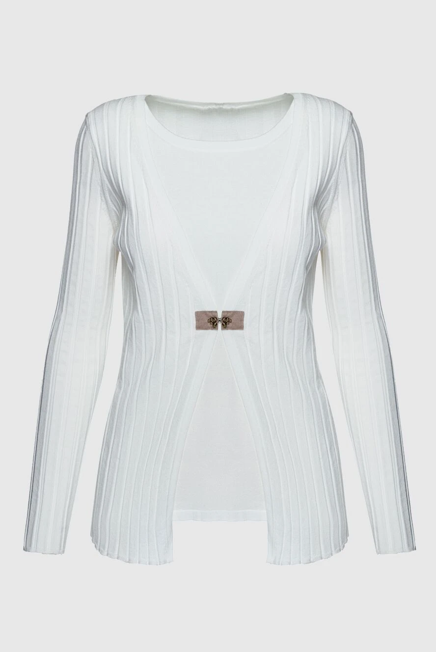 Peserico white viscose and polyester jumper for women 157010 - photo 1