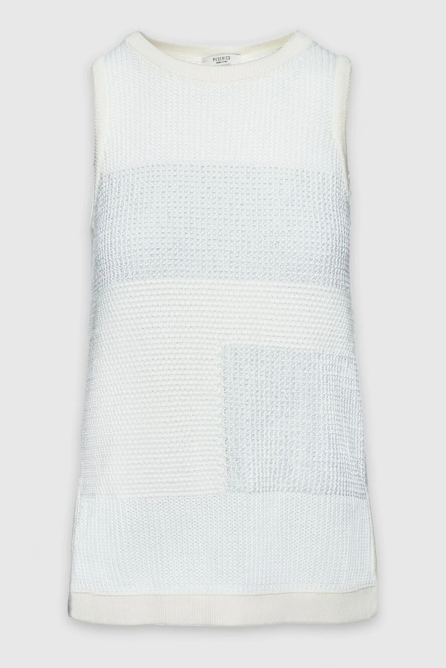 Peserico women's white cotton top 157016 - photo 1