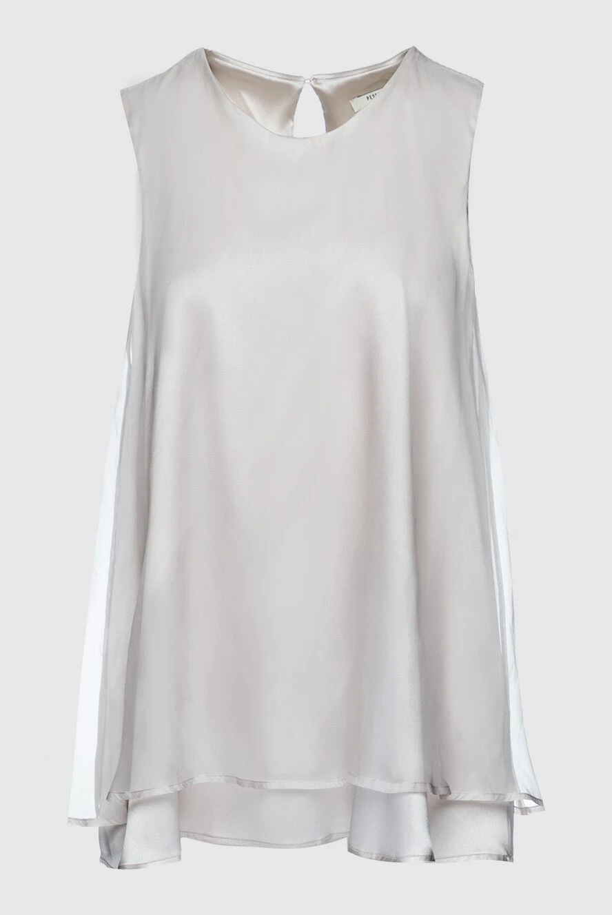 Peserico women's elegant loose-fitting silk blouse beige 157043 - photo 1