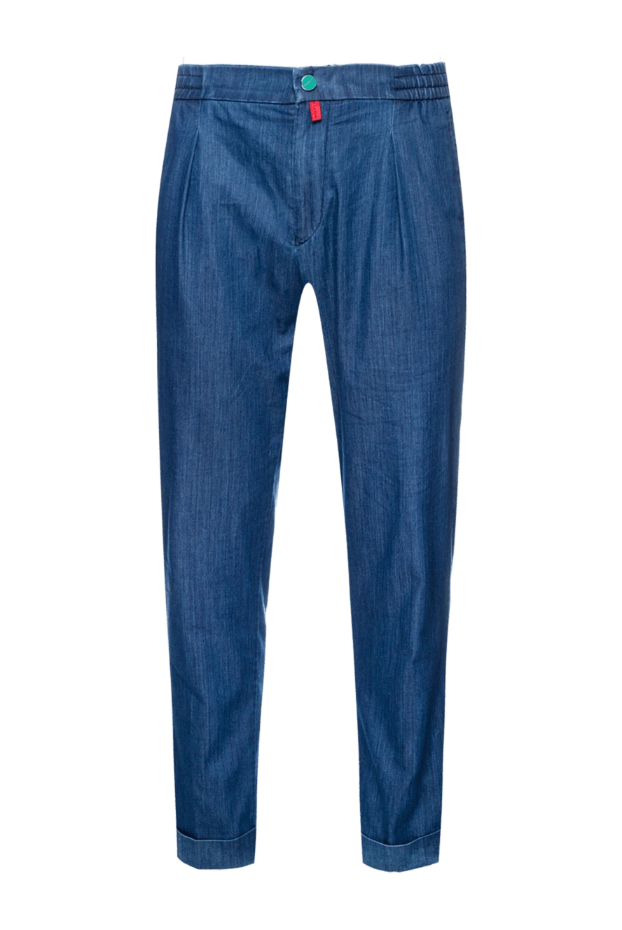 Kiton чоловічі сині джинси з бавовни 157237 - фото 1