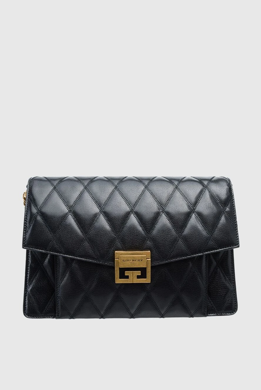 Givenchy сумка жіноча чорна з прошивкою шкіри 157297 - фото 1