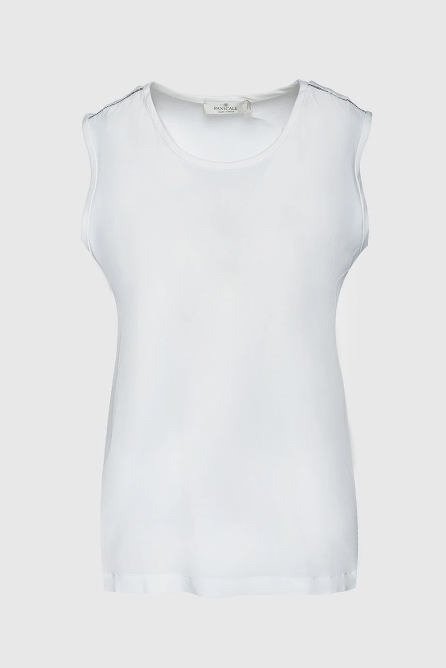 Panicale women's white top made of acetate and silk 157351 - photo 1