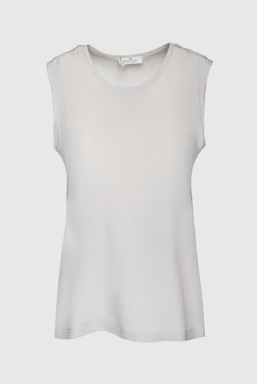 Panicale women's white top made of acetate and silk 157352 - photo 1
