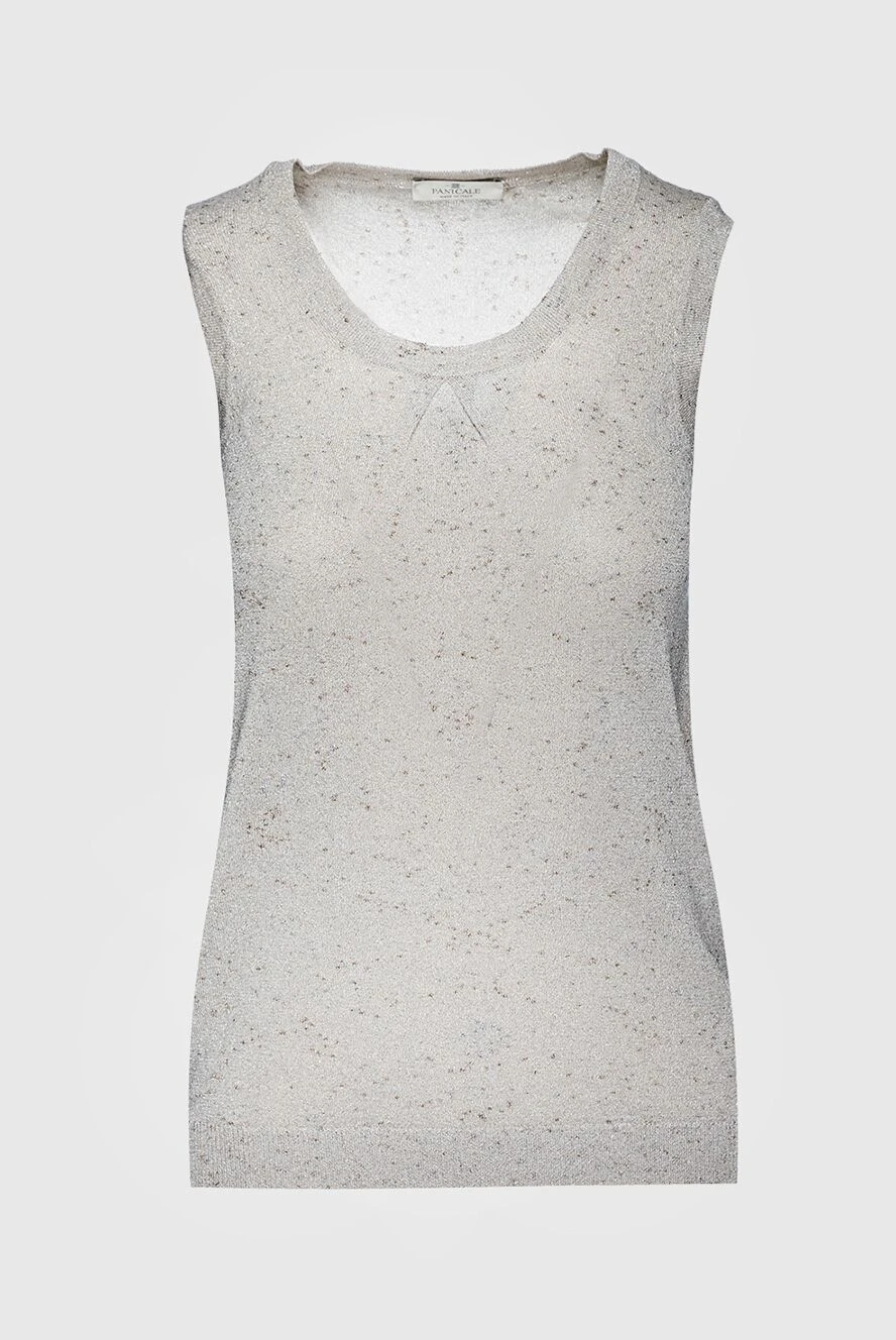 Panicale women's gray viscose and lame top 157361 - photo 1