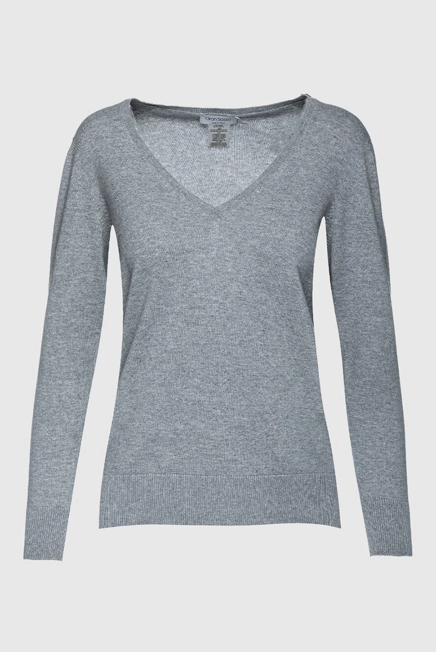 Gran Sasso light gray womens jumper with a v-neck 157502 - photo 1