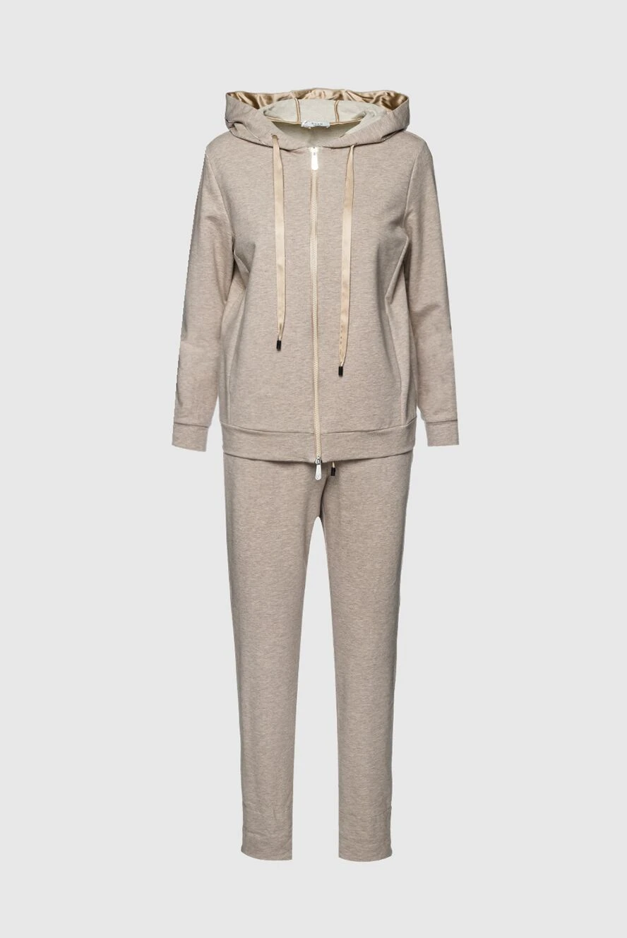 Peserico women's beige walking suit made of cotton and elastane 157549 - photo 1