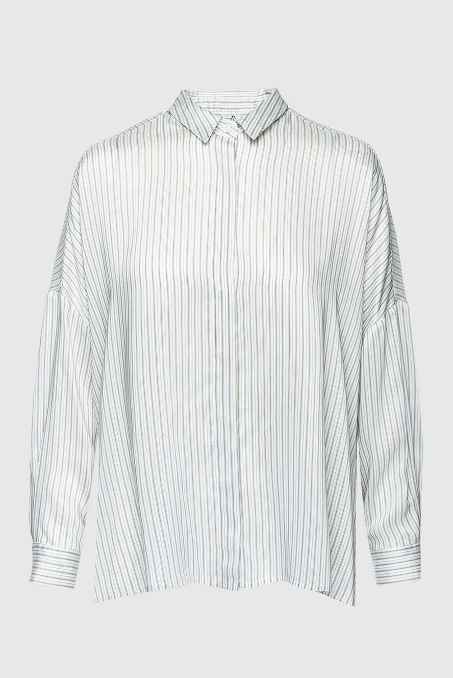 Peserico women's classic striped shirt-blouse white 157552 - photo 1