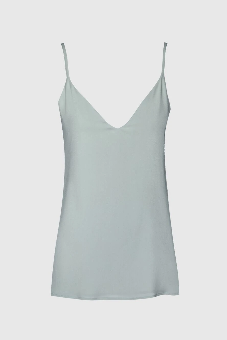 Erika Cavallini blue acrylic and silk top for women 157632 - photo 1