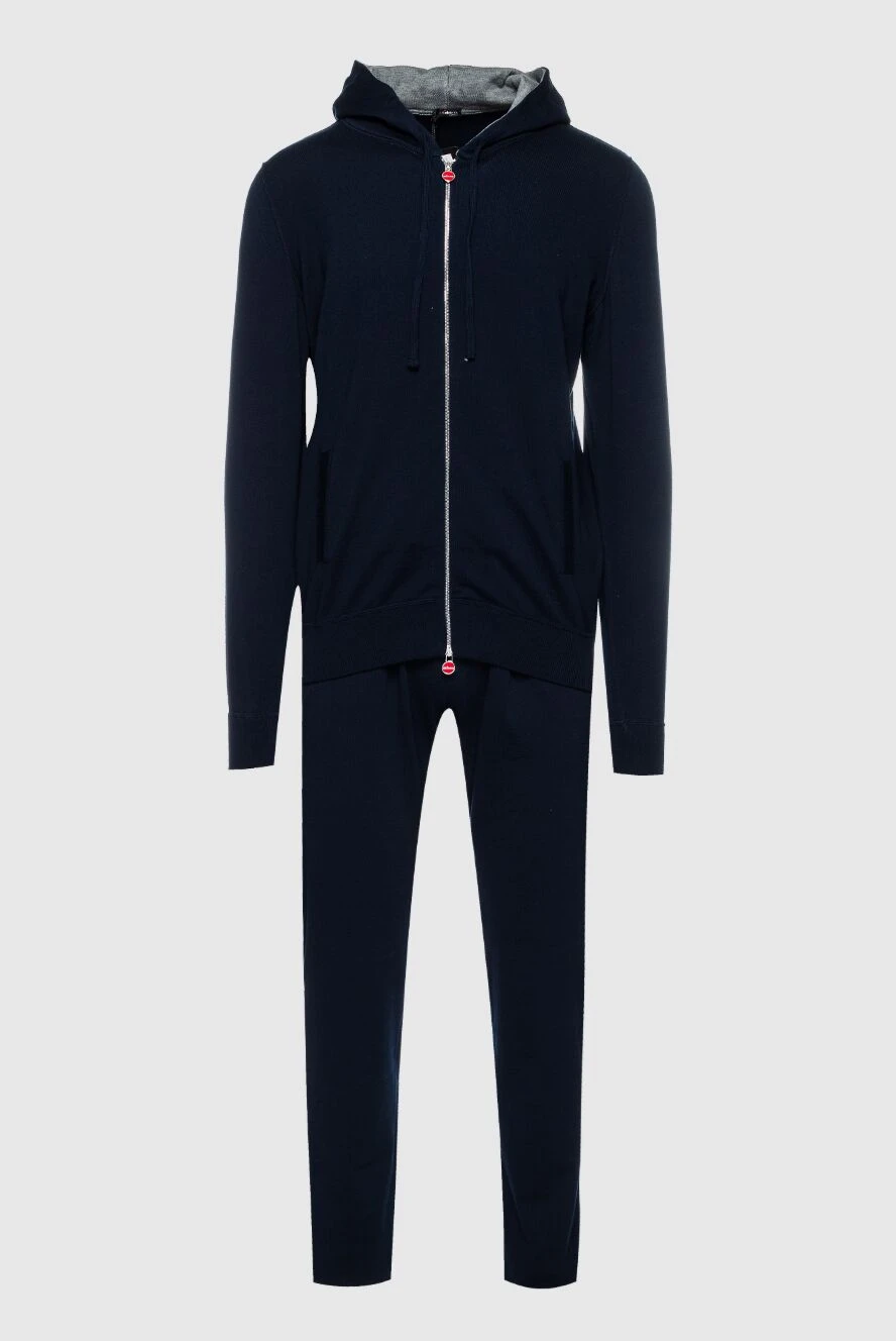 Kiton костюм спортивний темно-синій з капюшоном чоловічий 157684 - фото 1