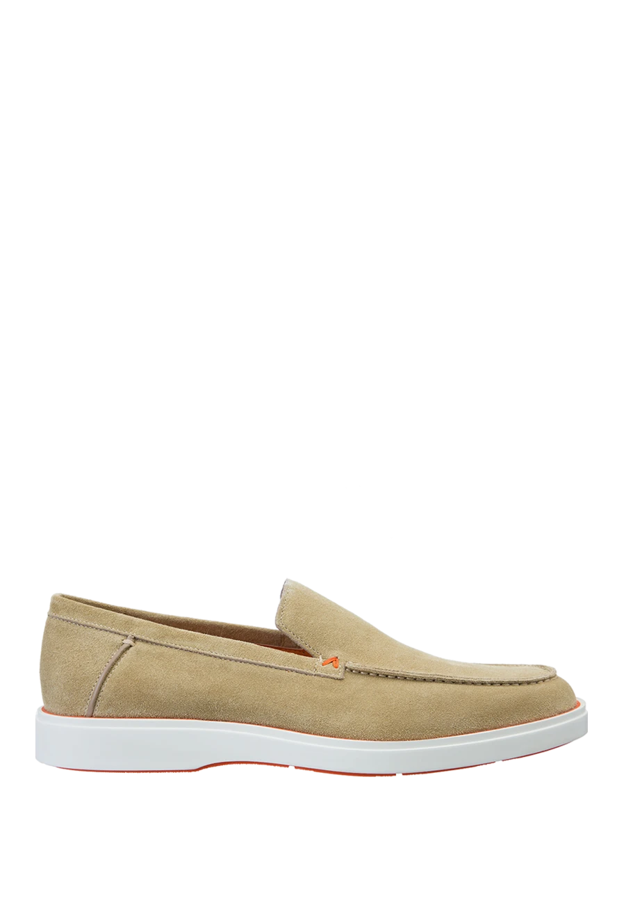 Santoni beige suede loafers for men 157995 - photo 1
