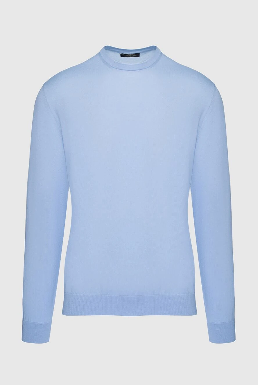 Cesare di Napoli blue cotton jumper for men 158141 - photo 1
