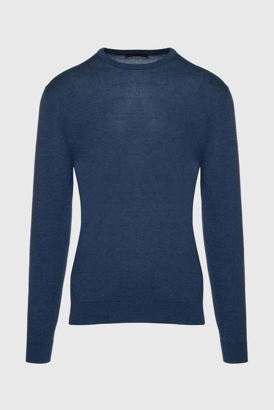 Cesare di Napoli grey-blue silk and cotton jumper for men 158180 - photo 1