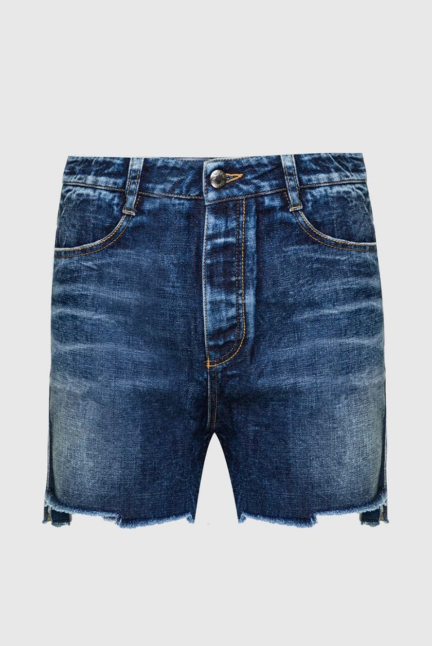 Ermanno Scervino women blue denim shorts with frayed edges 158726 - photo 1