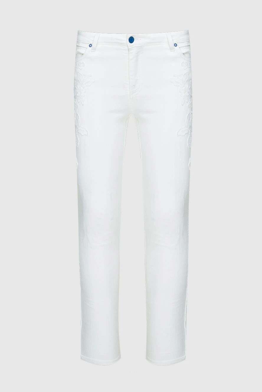 Ermanno Scervino джинси жіночі білі з вишивкою 158731 - фото 1