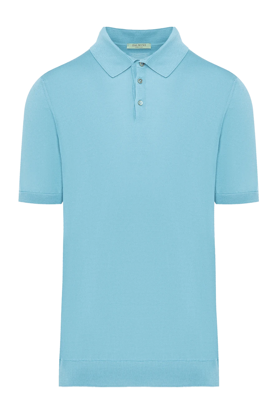 Dalmine blue silk polo for men 159140 - photo 1