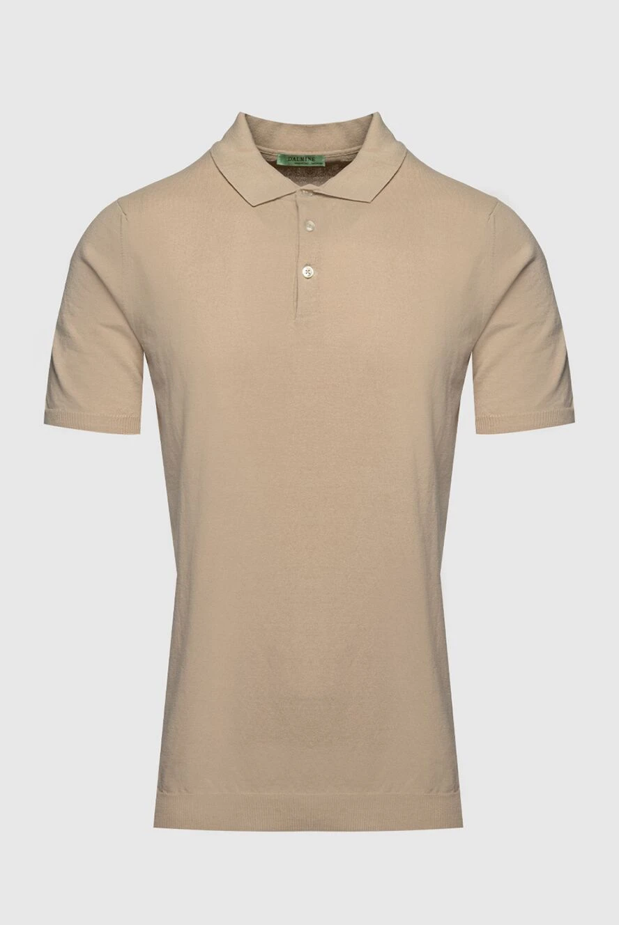 Dalmine beige cotton basic polo shirt with buttons for men 159151 - photo 1
