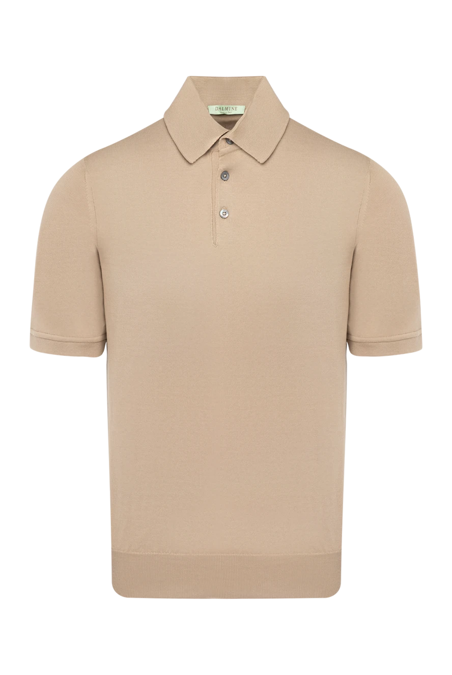 Dalmine beige cotton basic polo shirt for men 159153 - photo 1