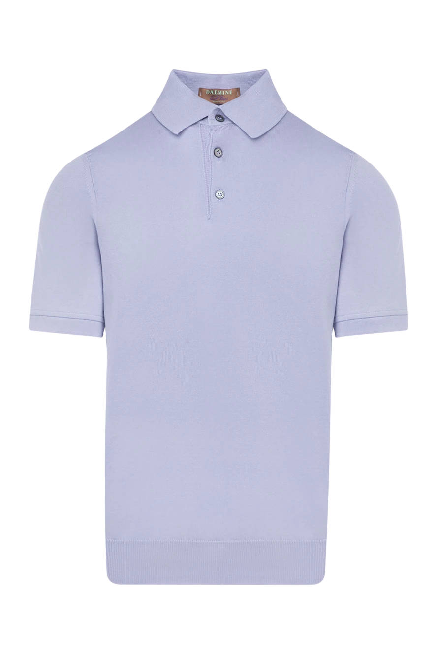 Dalmine long sleeve cotton polo shirt blue for men 159157 - photo 1