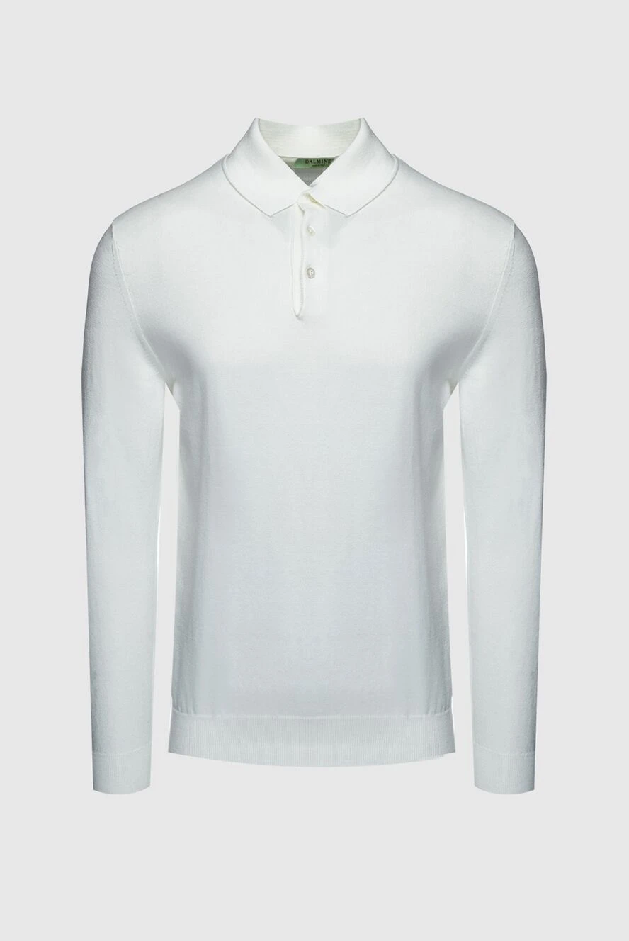 Dalmine polo with long sleeves made of cotton white for men 159159 - photo 1
