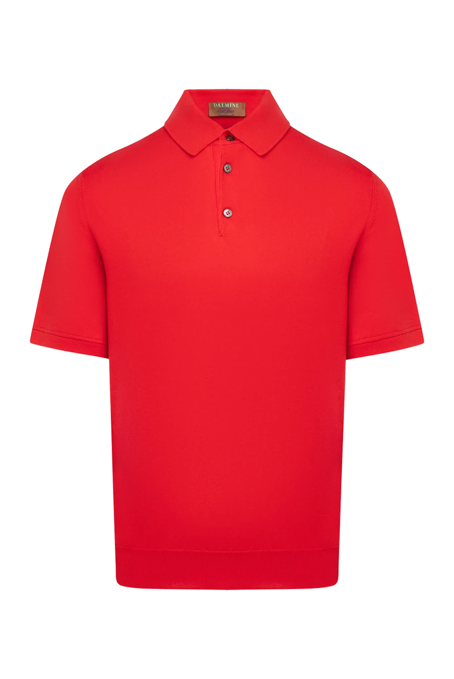 Dalmine polo with long sleeves made of cotton red for men 159161 - photo 1
