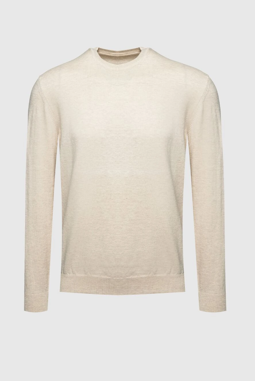 Dalmine beige cotton jumper with short sleeves for men 159171 - photo 1