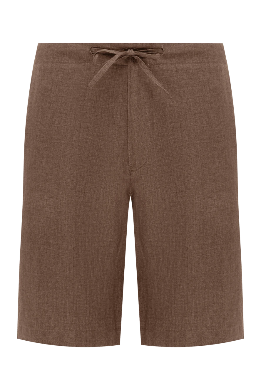 Loro Piana шорты изо льна коричневые мужские 159220 - фото 1