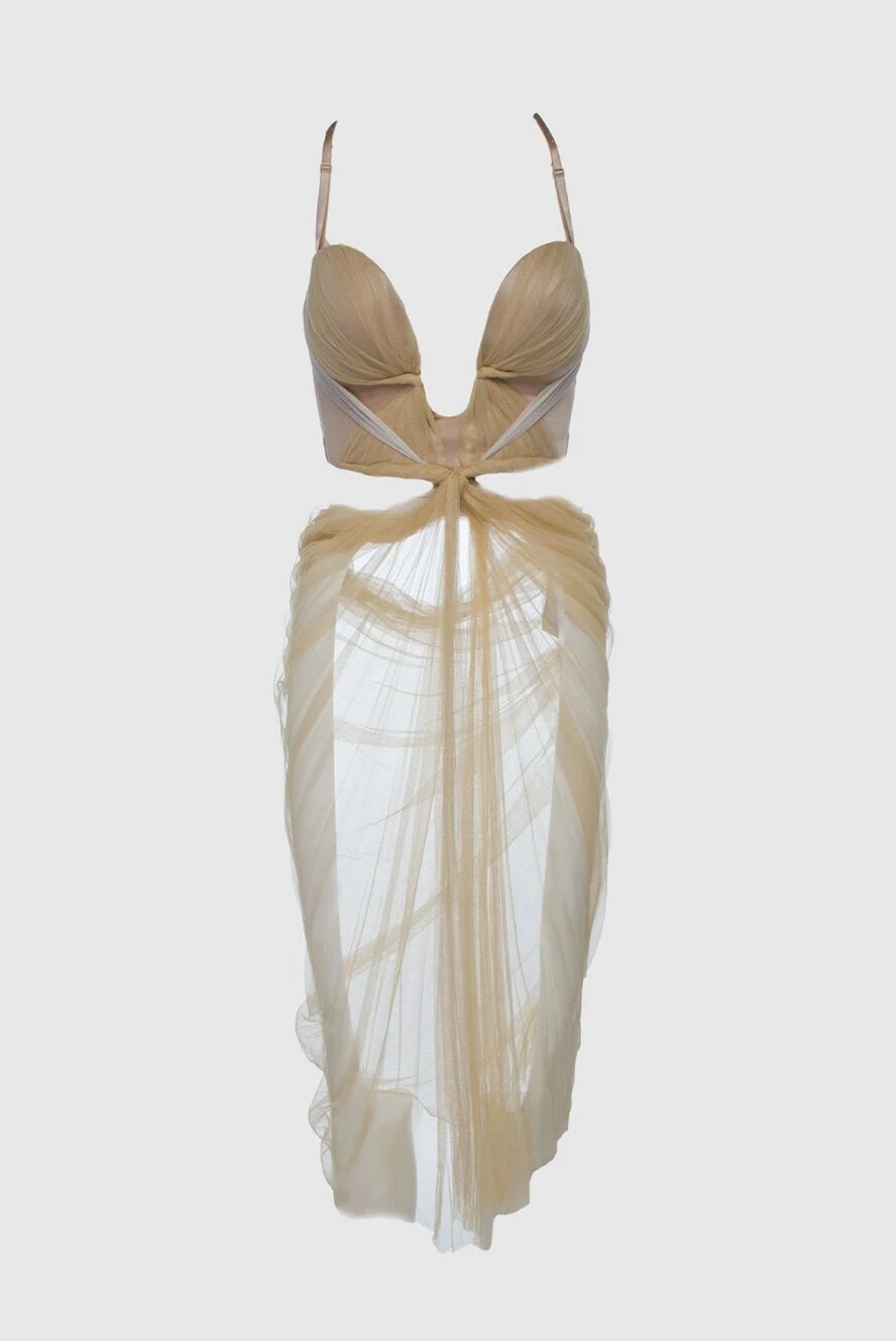 Maticevski beige nylon and elastane top for women 159277 - photo 1