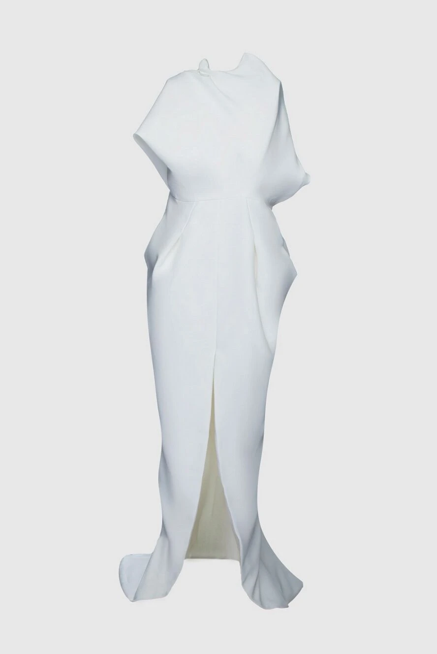 Maticevski white dress with a slit and train women's 159283 - photo 1
