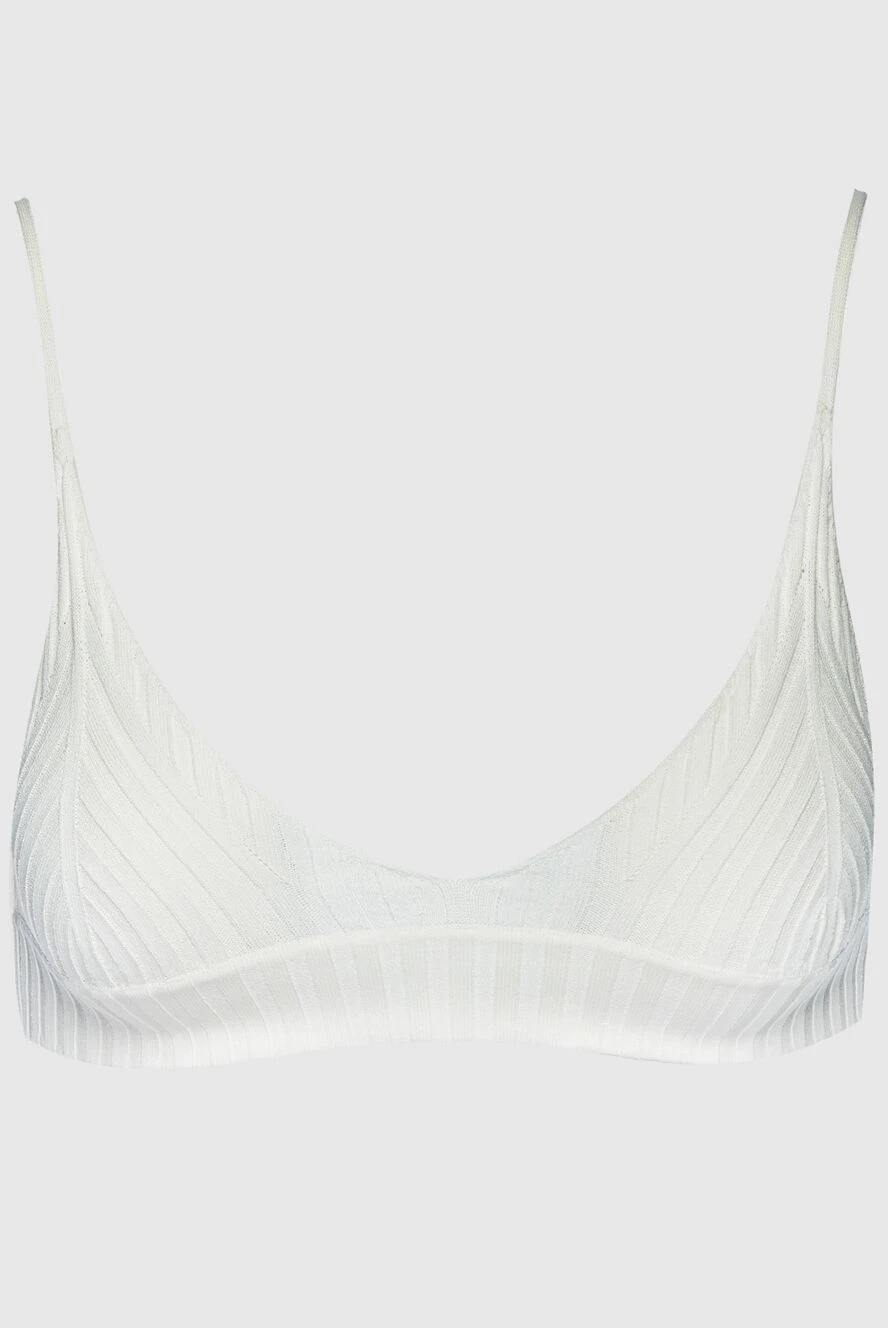 DROMe women's white viscose and polyamide top 159324 - photo 1