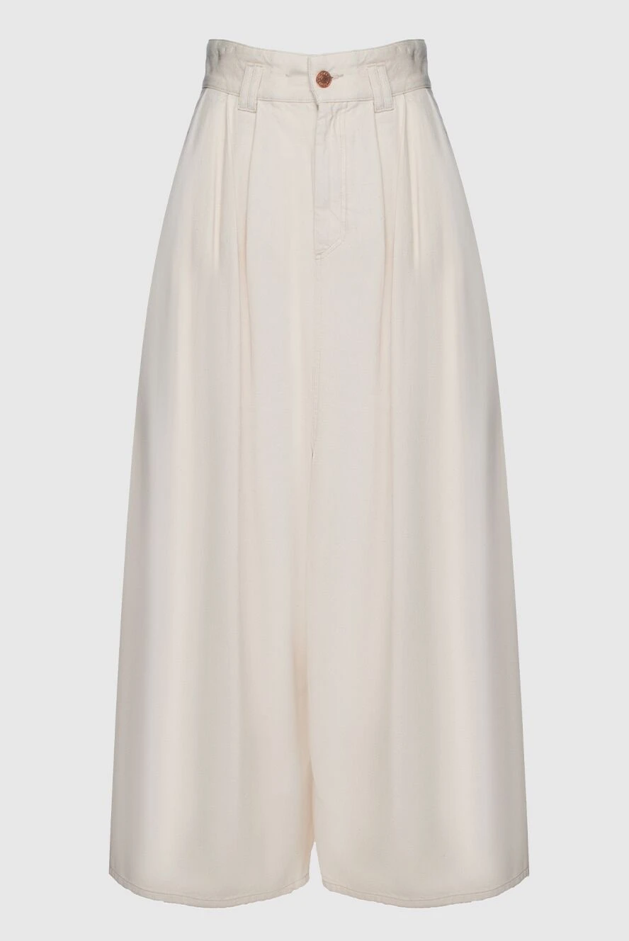 Isabel Marant women's loose-fit cotton pants beige 159532 - photo 1