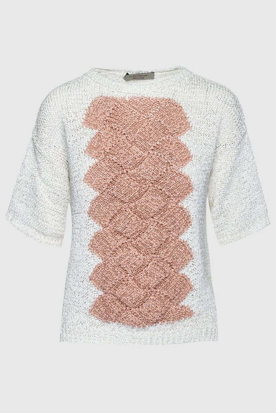 D.Exterior white polyester and polyamide jumper for women 159587 - photo 1