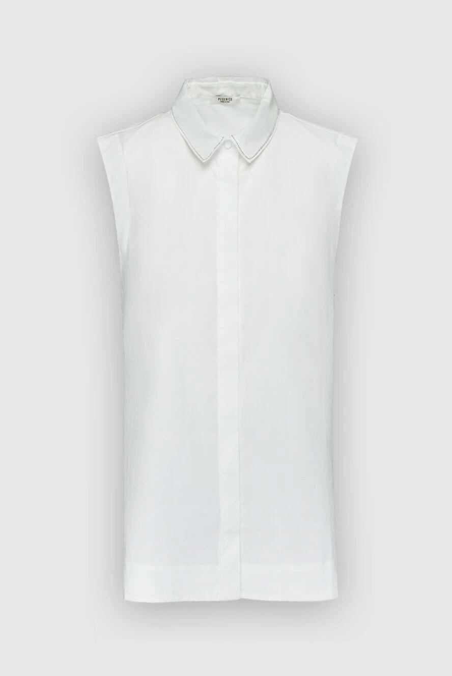 Peserico women's basic blouse sleeveless white 159612 - photo 1