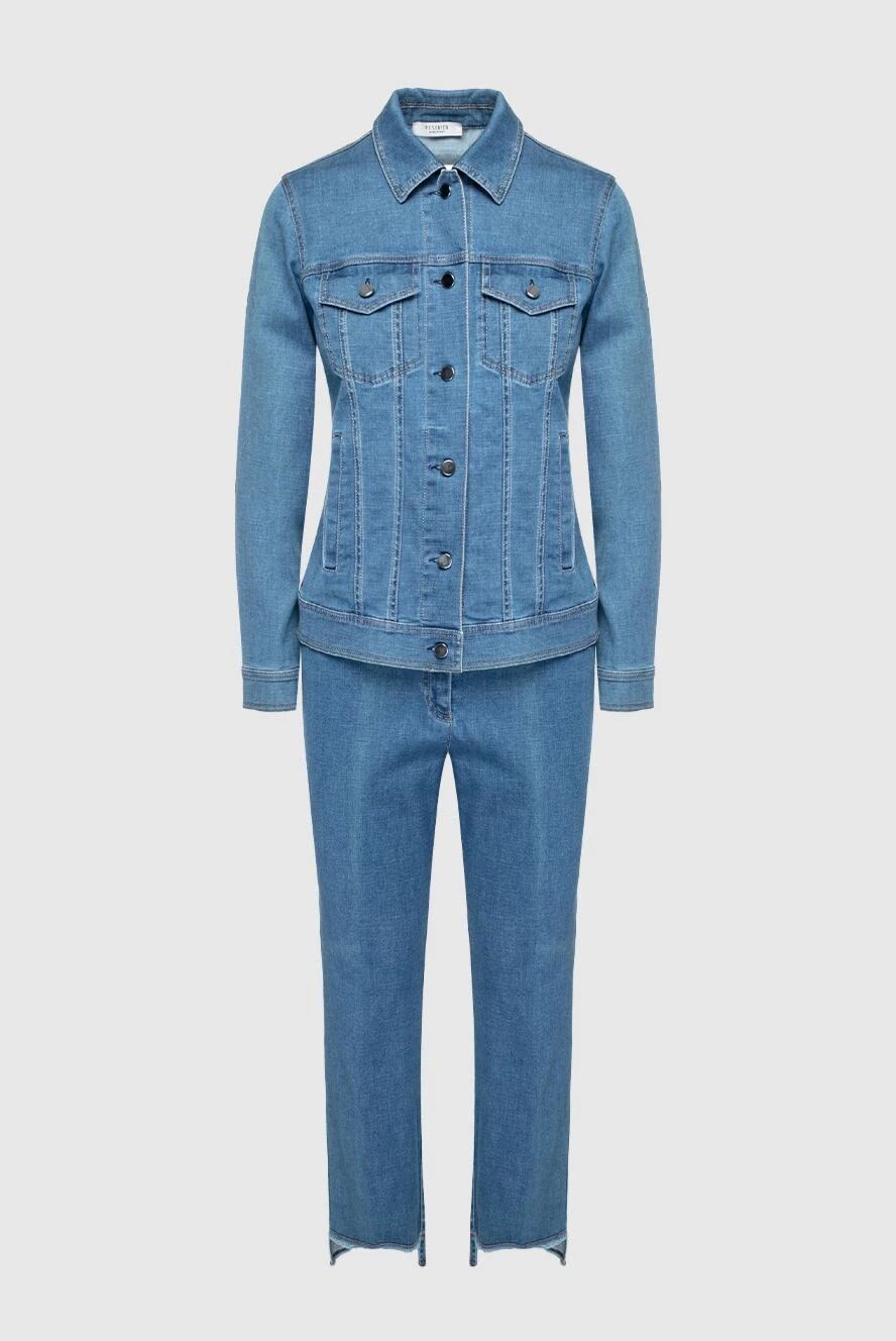 Peserico women's blue pantsuit made of cotton and elastane 160034 - photo 1