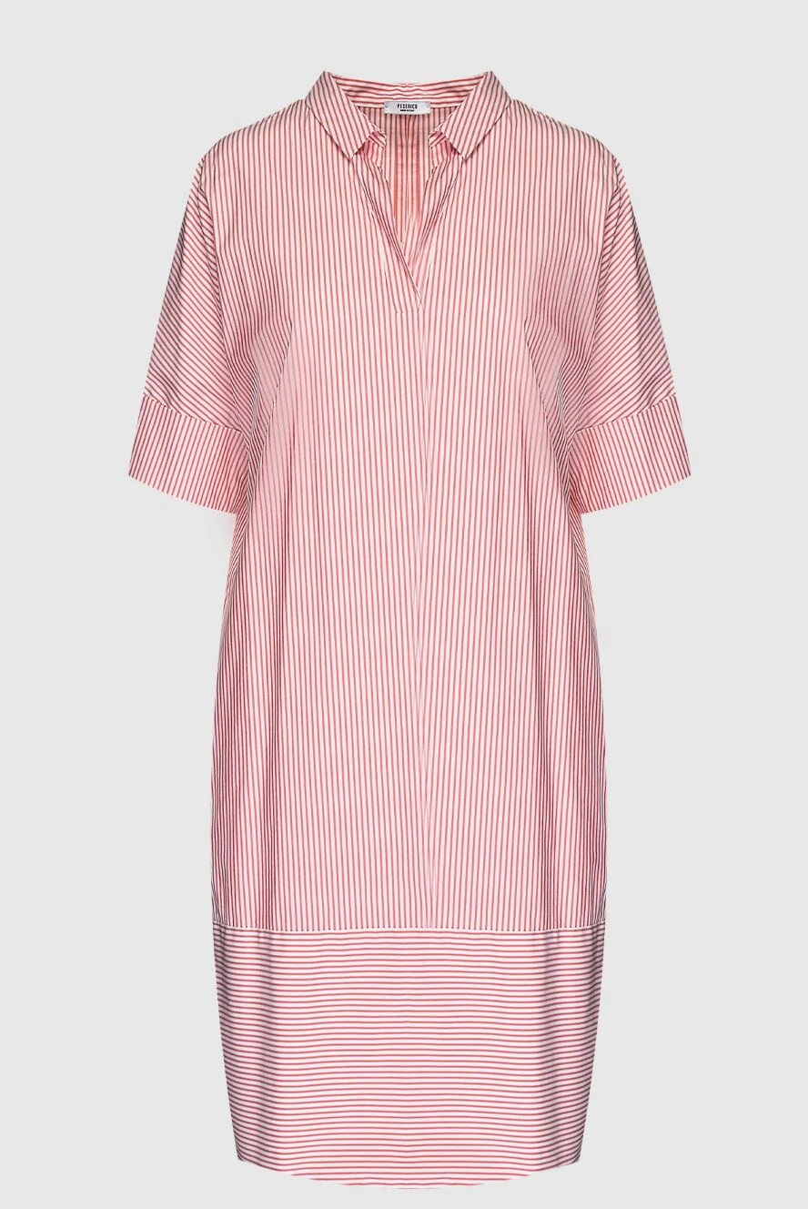 Peserico pink striped straight-cut shirt dress for women 160045 - photo 1