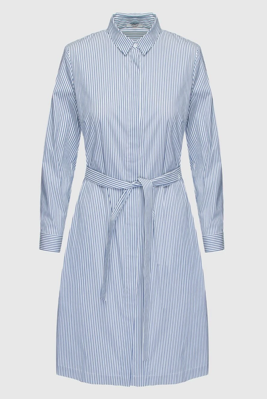Peserico light blue striped shirt dress with belt for women 160057 - photo 1