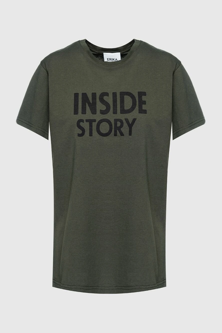 Erika Cavallini green cotton t-shirt for women 160091 - photo 1