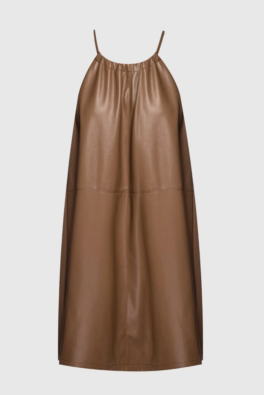 Erika Cavallini brown leather dress for women 160097 - photo 1