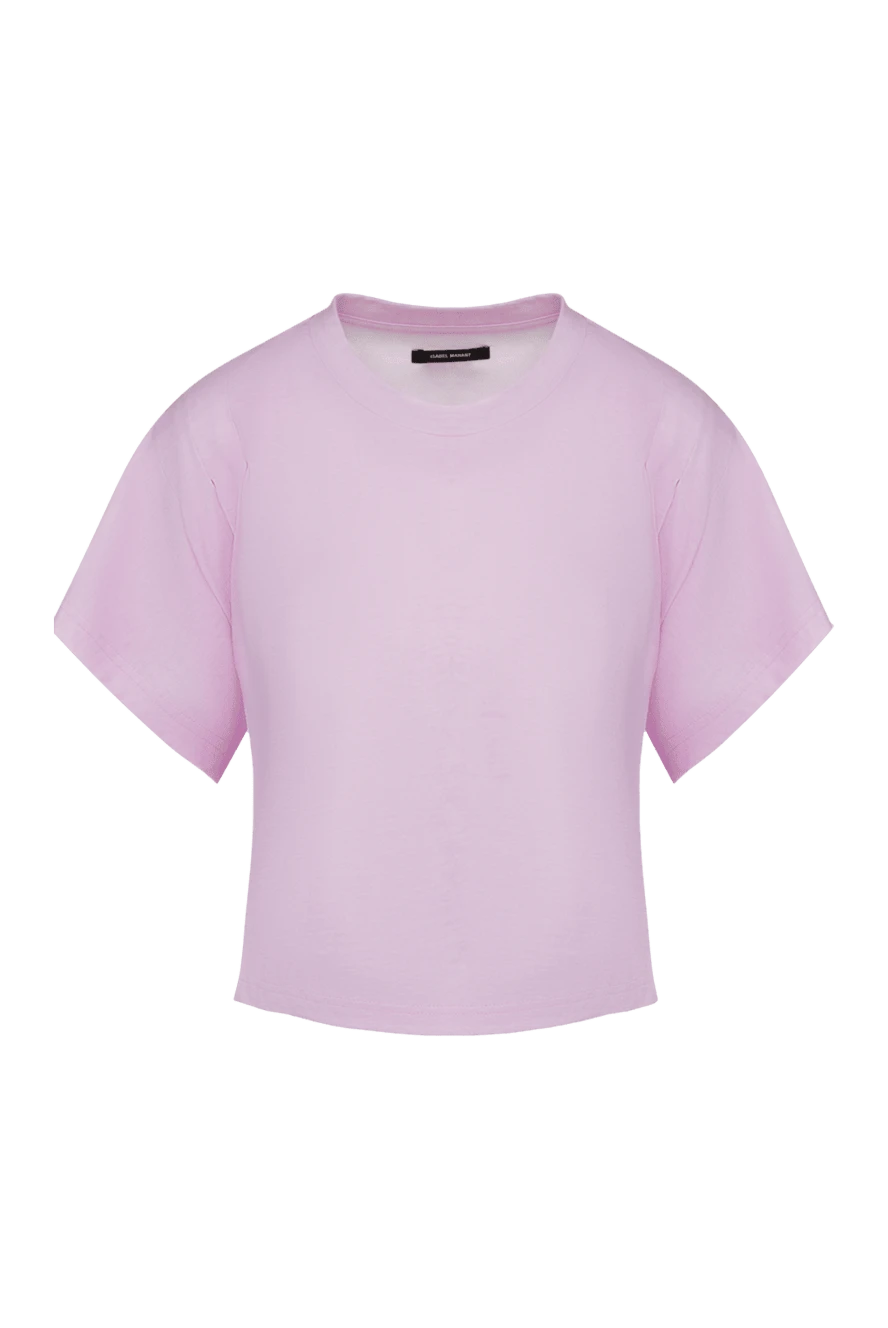 Isabel Marant women's cotton pink cropped t-shirt 160379 - photo 1