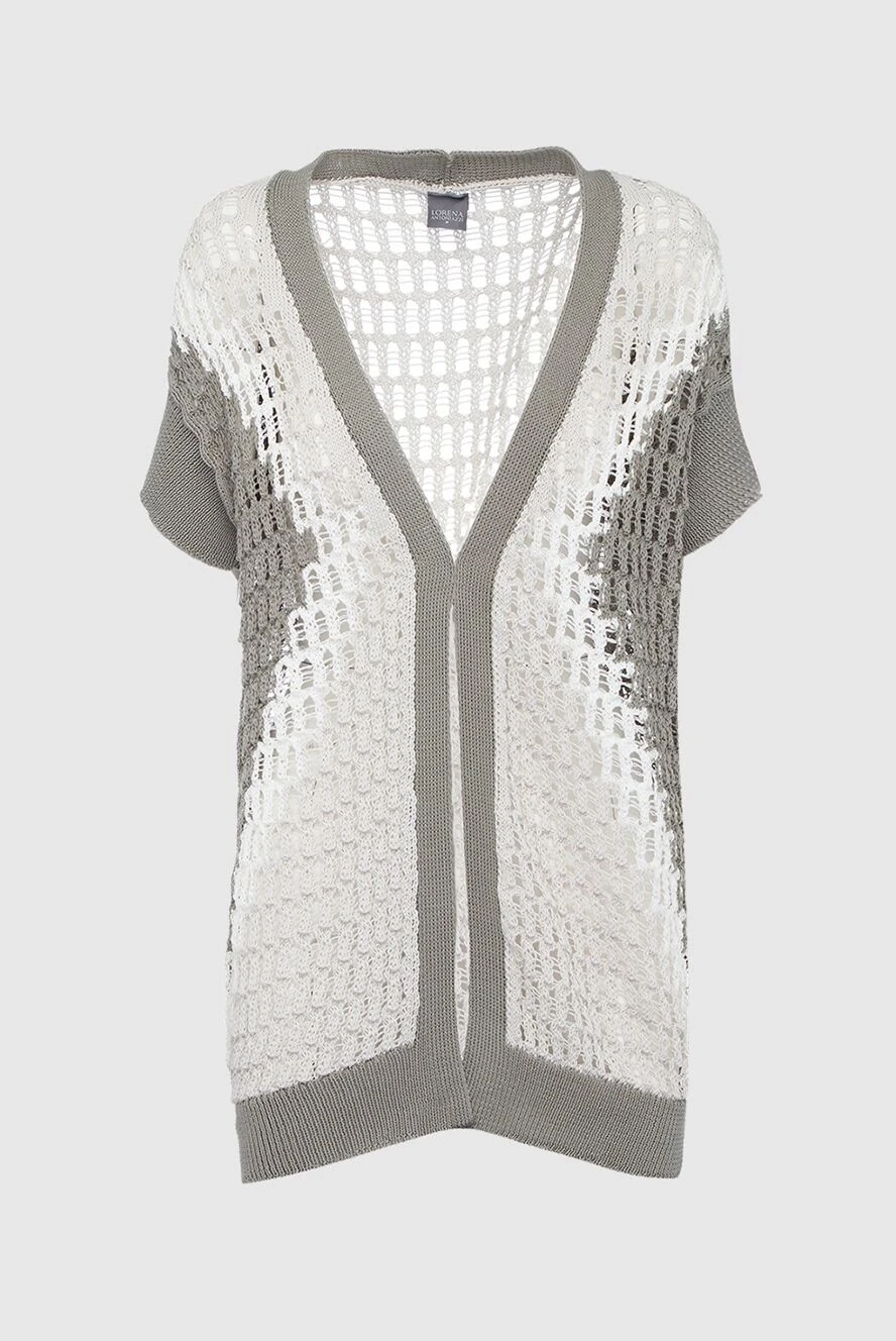 Lorena Antoniazzi cardigan made of cotton gray for women 160695 - photo 1