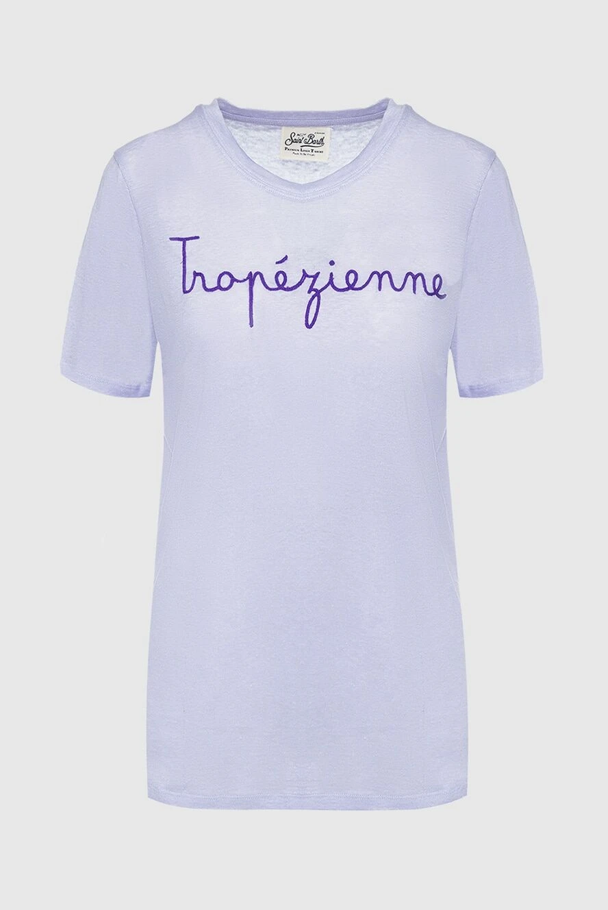 MC2 Saint Barth t-shirt made of linen purple for women 160900 - photo 1