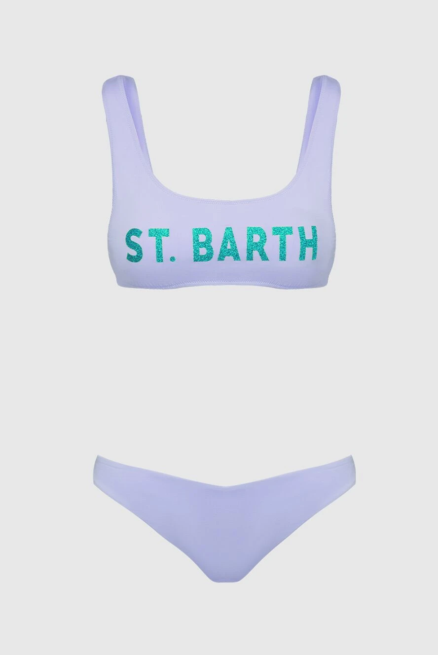 MC2 Saint Barth women's purple two-piece swimsuit made of polyamide and elastane with a print 160902 - photo 1