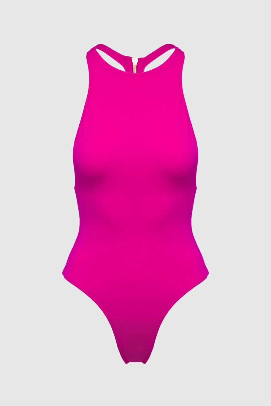 OYE Swimwear жіночий рожевий суцільний купальник з поліаміду та лайкри 161037 - фото 1
