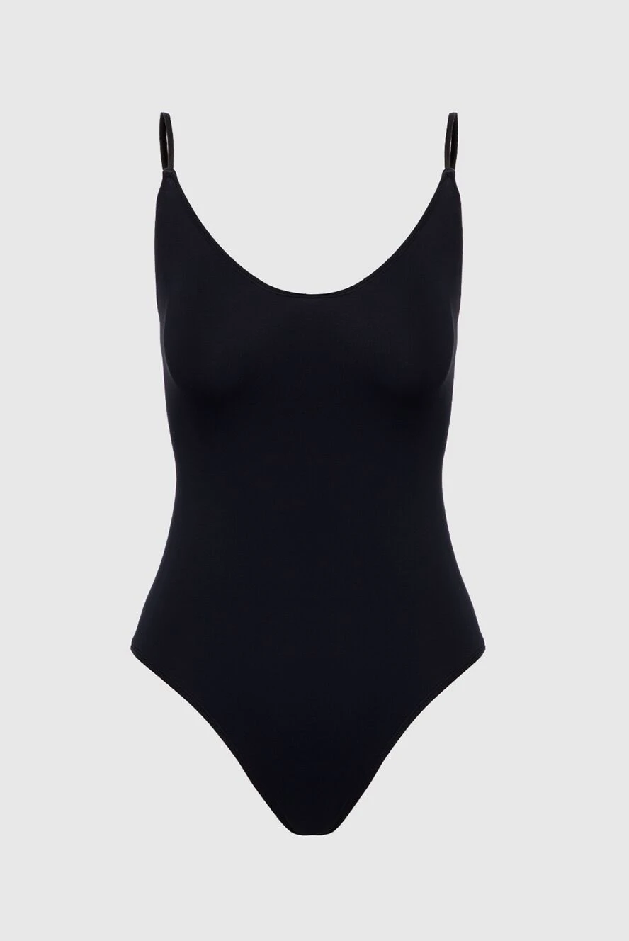 OYE Swimwear жіночий чорний суцільний купальник з поліаміду та лайкри 161040 - фото 1