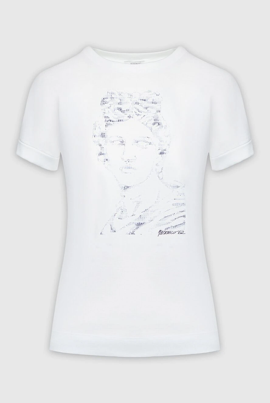 Peserico white womens t-shirt with a dotted print 161055 - photo 1