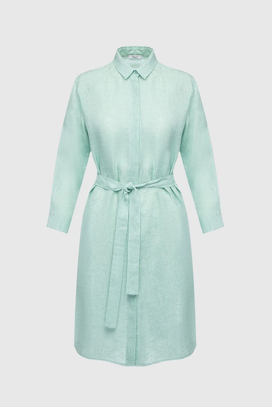 Peserico green linen dress for women 161083 - photo 1