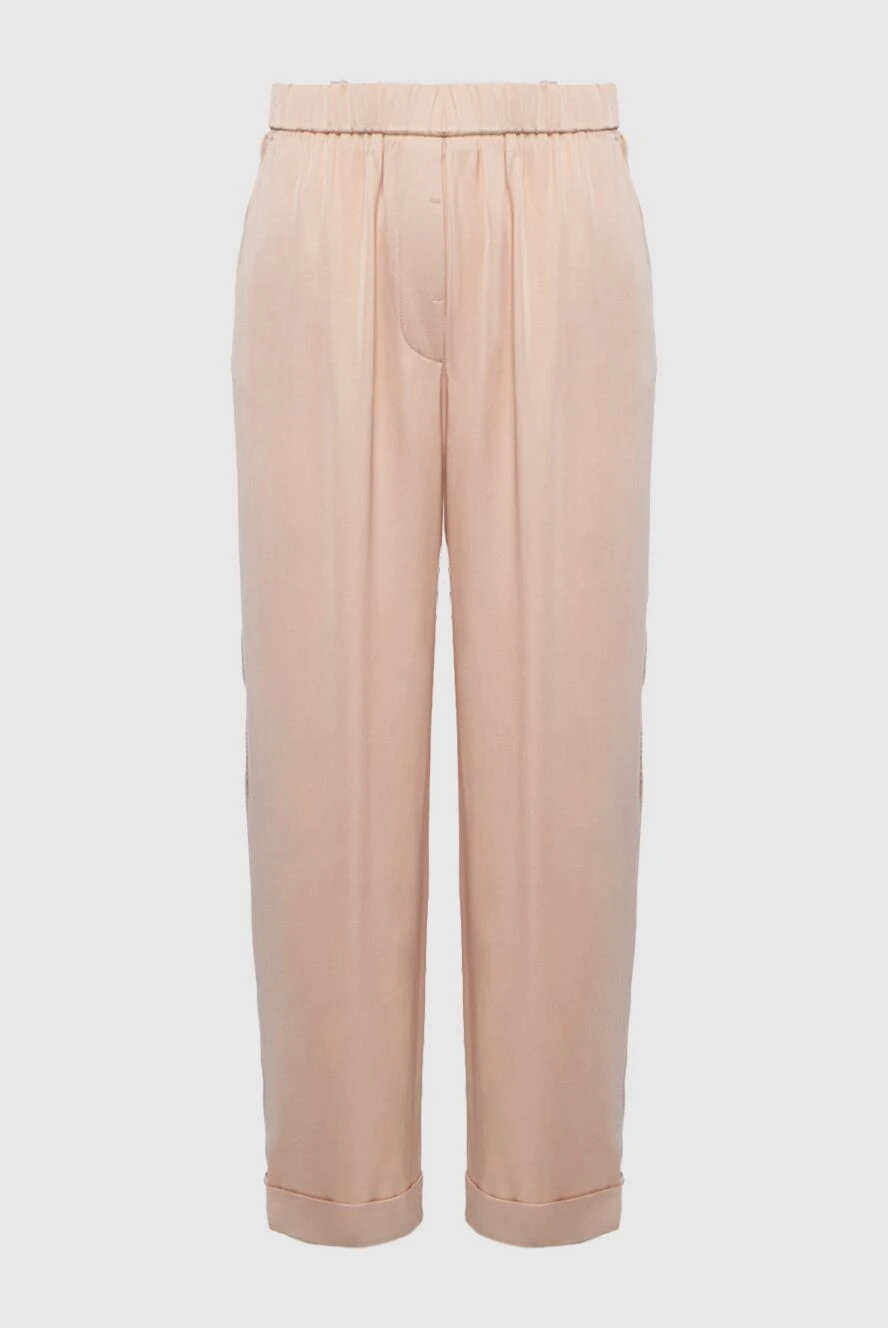 Peserico women's beige pants with cuffs 161096 - photo 1
