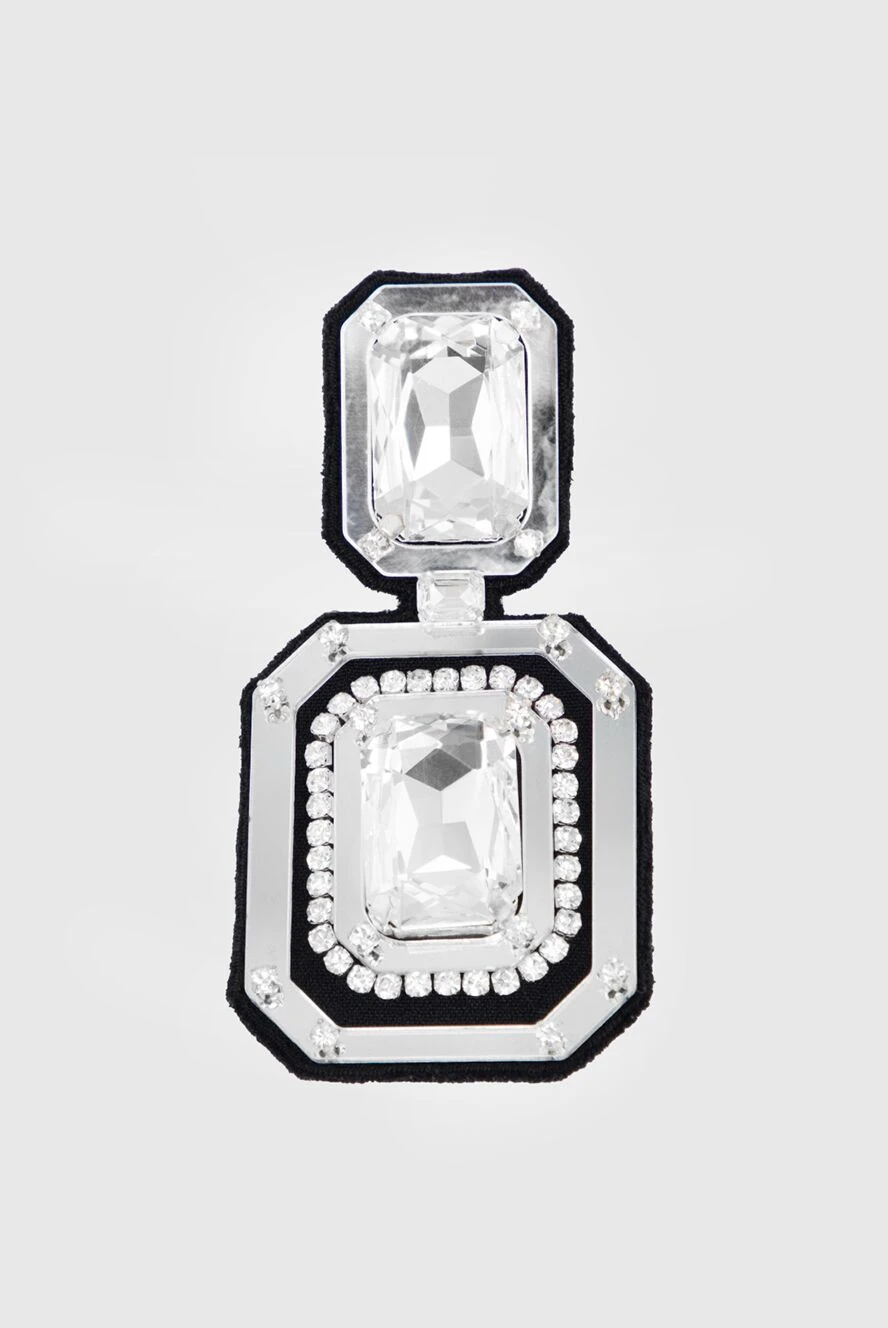 David Koma pendant earrings for women gray with large white crystals 161582 - photo 1