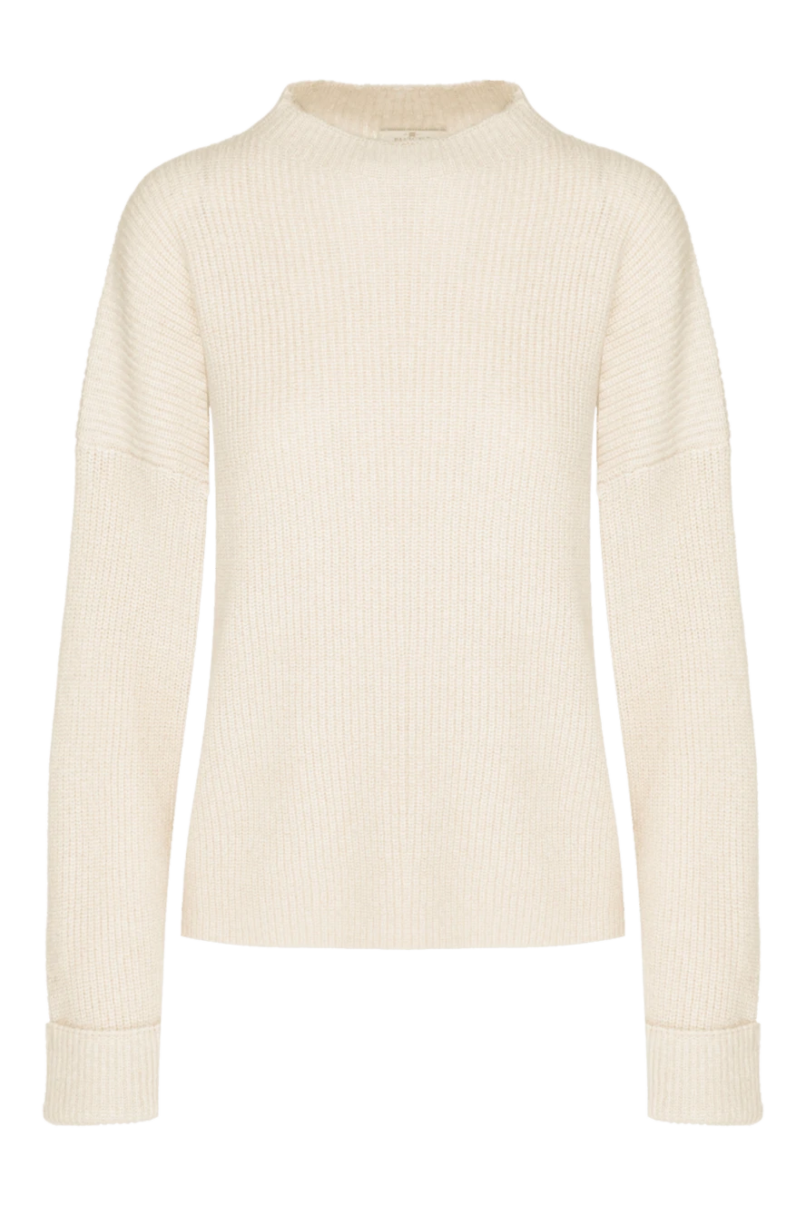 Panicale white womens loose-fit jumper with dropped shoulders 161904 - photo 1