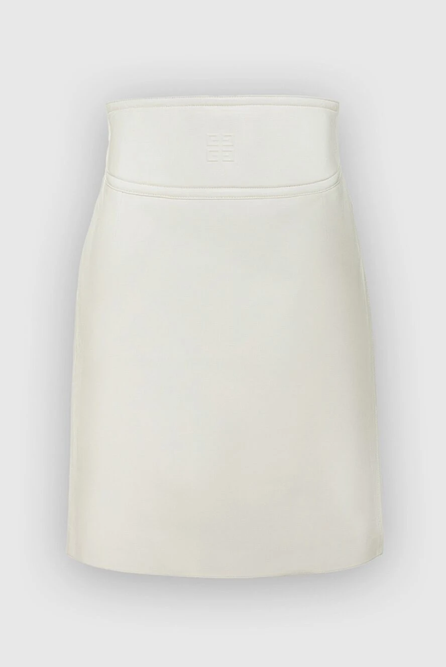 Givenchy спідниця зі шкіри біла жіноча 162029 - фото 1