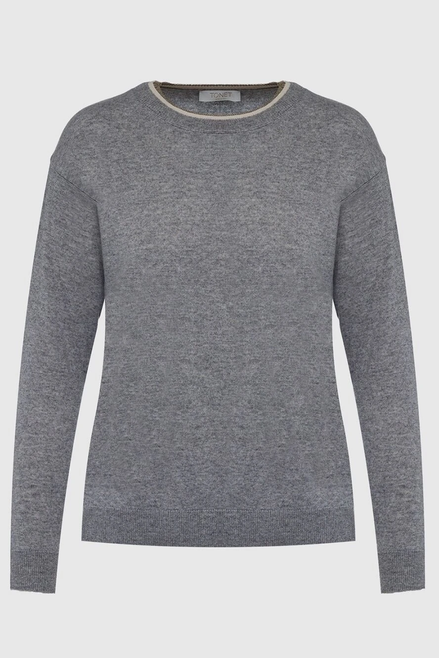 Tonet gray womens jumper with side slits 162345 - photo 1